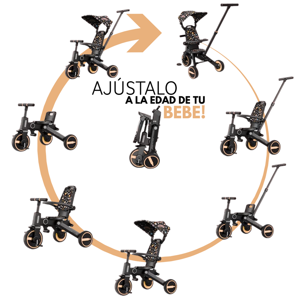 TRICICLO PLEGABLE ROSA